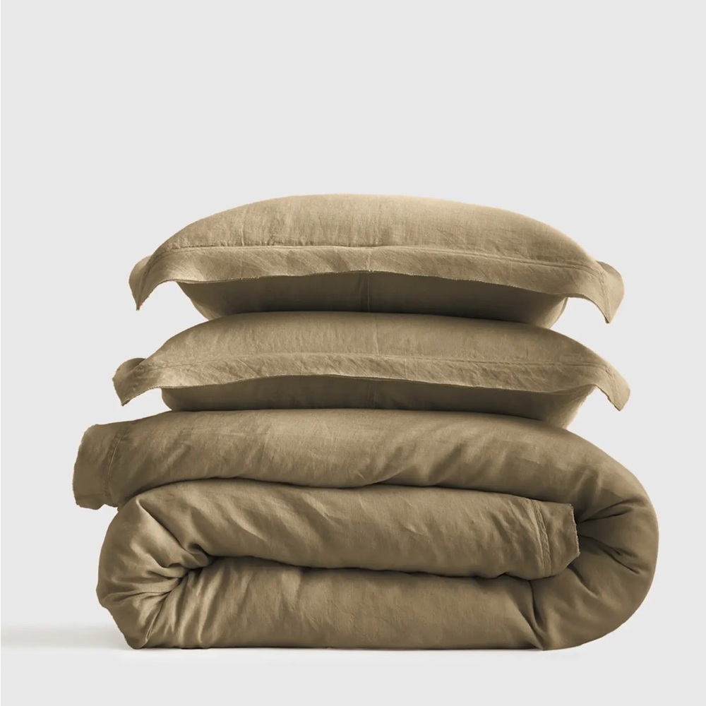 Quince Linen Double Flange Duvet Set